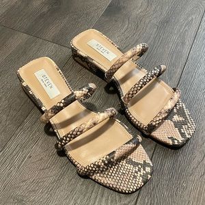 Steven New York Snakeskin Sandals